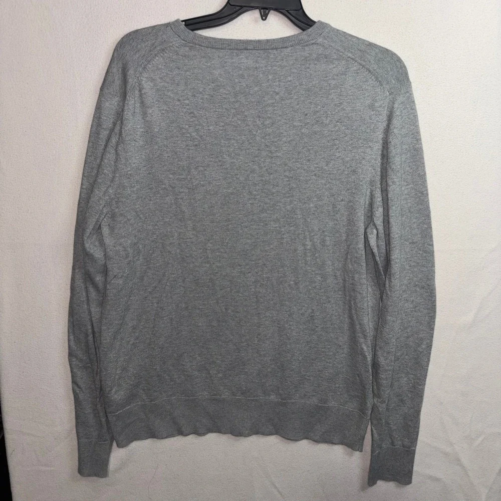 Lot 2 Old Navy Mens XL Sweater Grey V-Neck Black Crewneck Lightweight Pullover